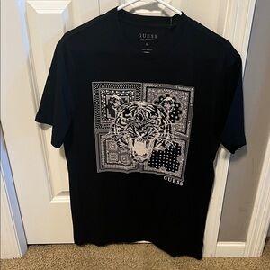GUESS Black Tiger Graphic Tee